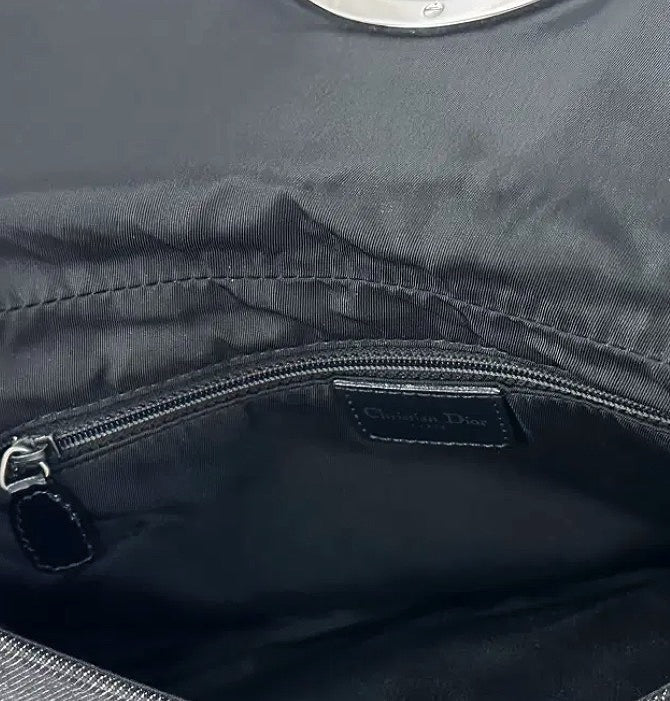 Christian Dior 2001 Black Denim Malice Pearl Crystal Bag
