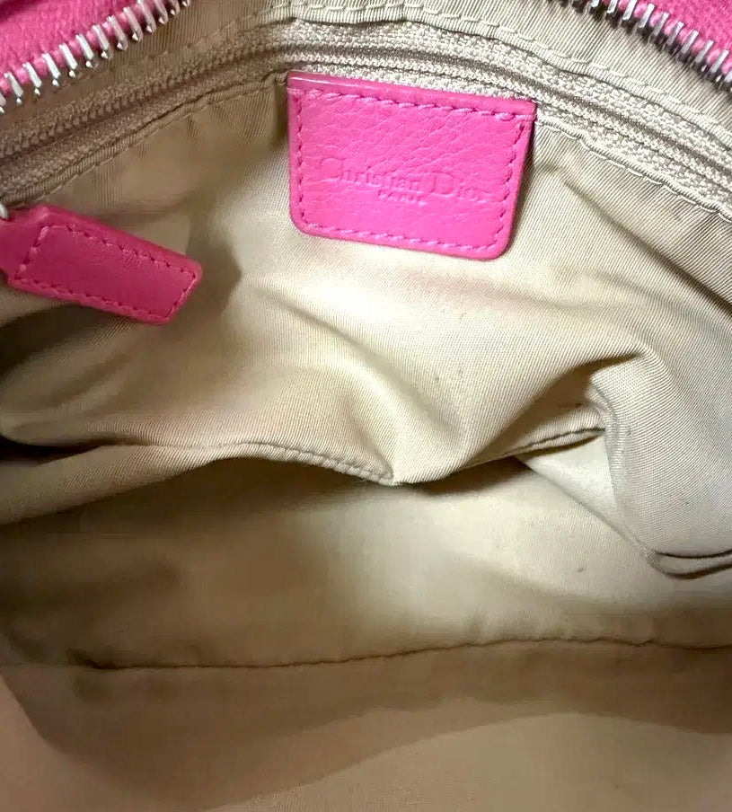 Christian Dior 2005 Monogram Street Chic Pink & Beige Bag