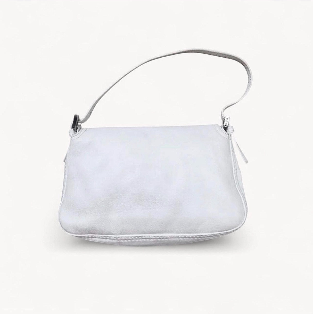 Fendi 2004 White Leather Mini Shoulder Bag