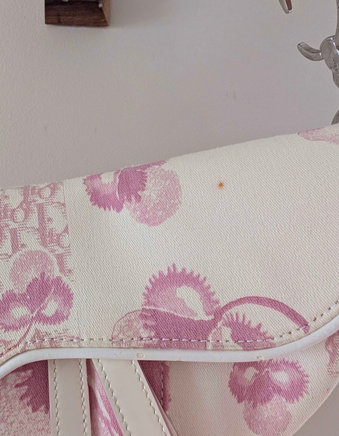 Christian Dior Vintage Girly Cherry Blossom Saddle Bag Rare