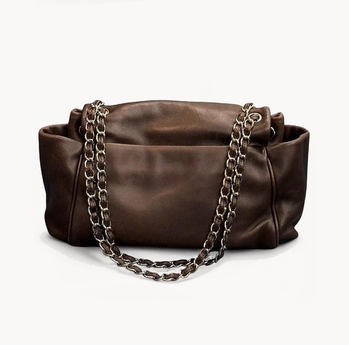 Chanel Rare Brown Lambskin CC Flap Bag