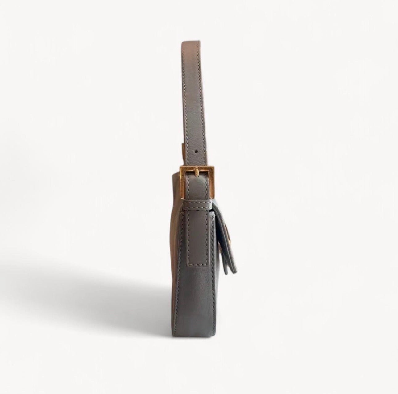 Fendi 2013 Gray Leather Baguette Bag
