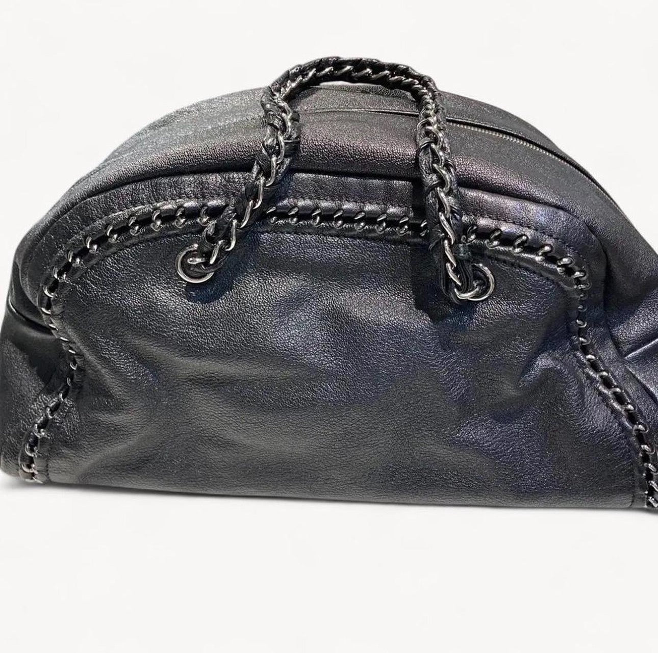 Chanel CC Chain Leather Luxe Ligne Bowler Bag