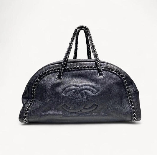 Chanel CC Chain Leather Luxe Ligne Bowler Bag