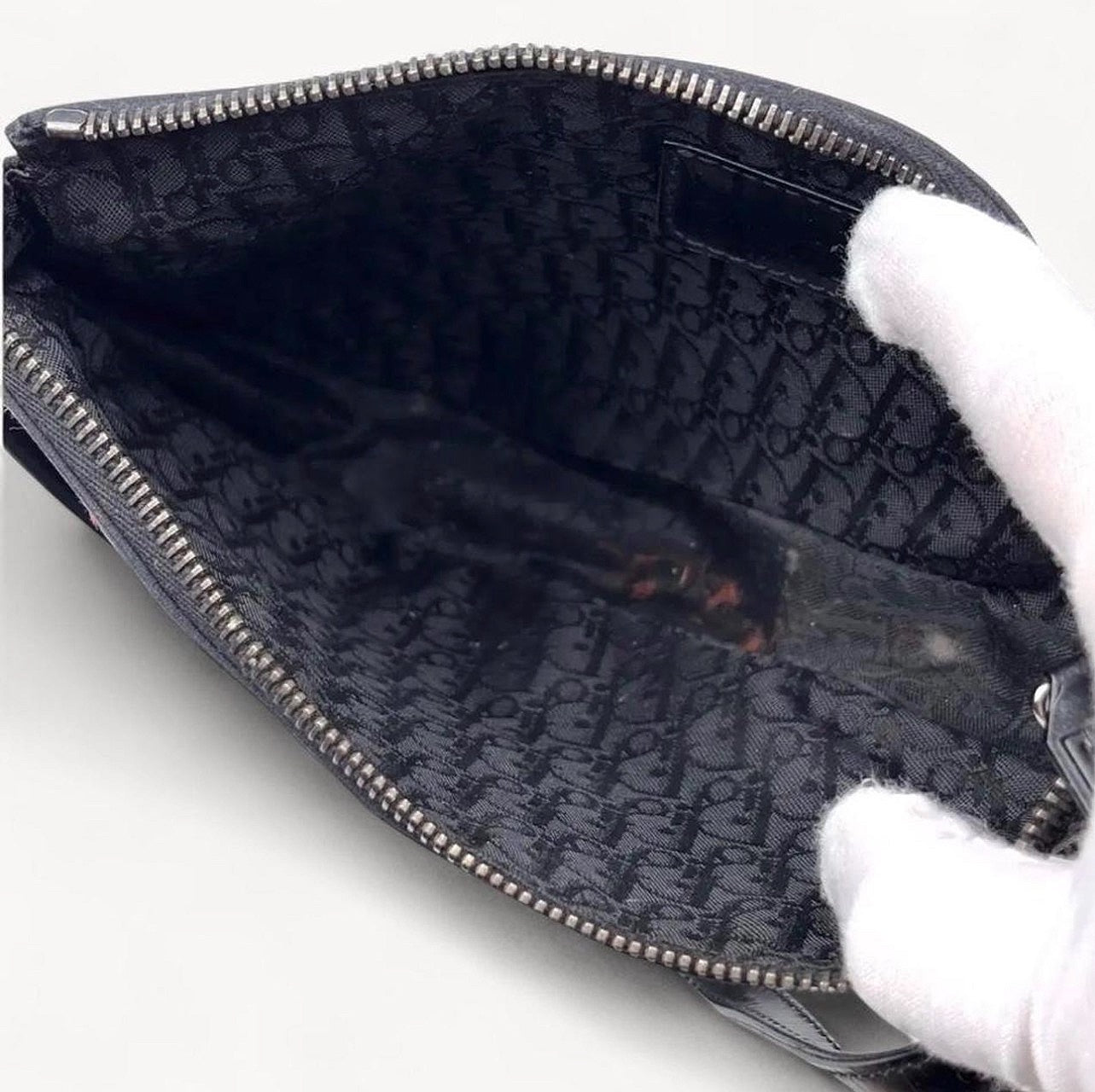 Christian Dior 2002 Embroidered Floral Mini Saddle Bag