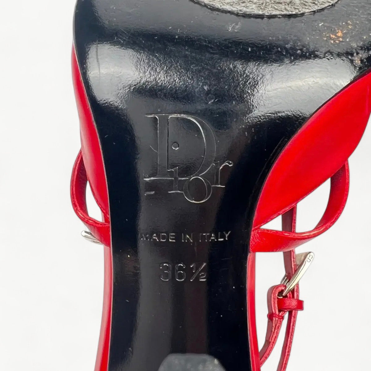 Christian Dior RARE FW 2003 Bondage Red Leather Heels
