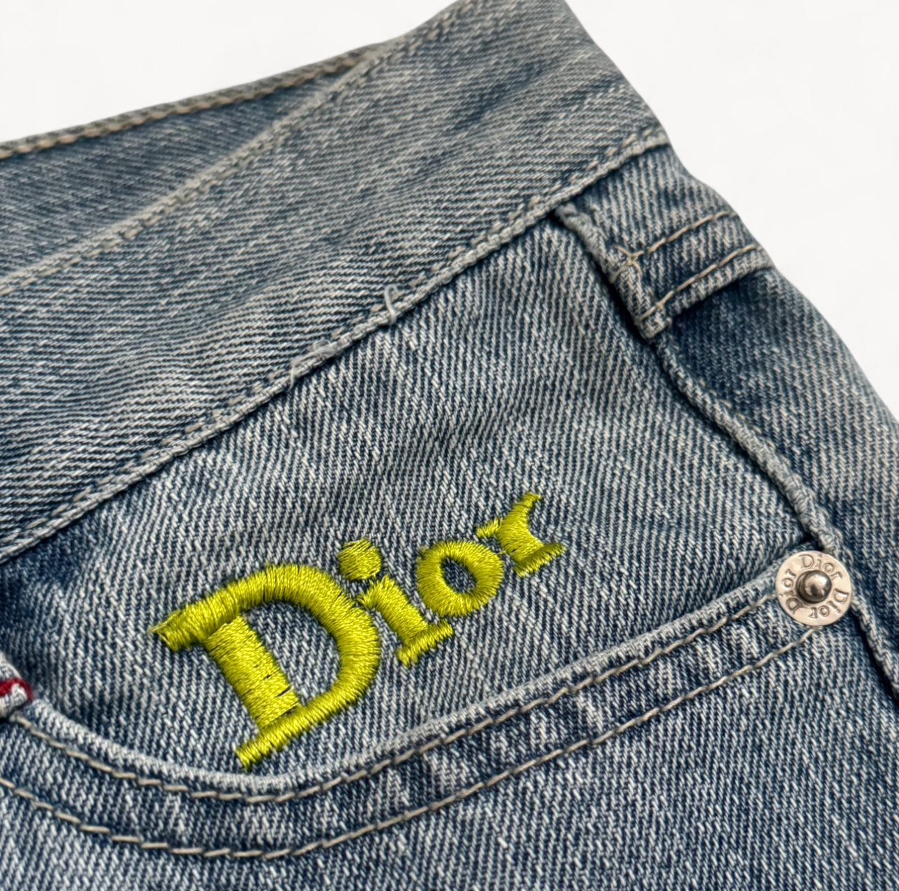 Christian Dior Heart Embroidered Jeans