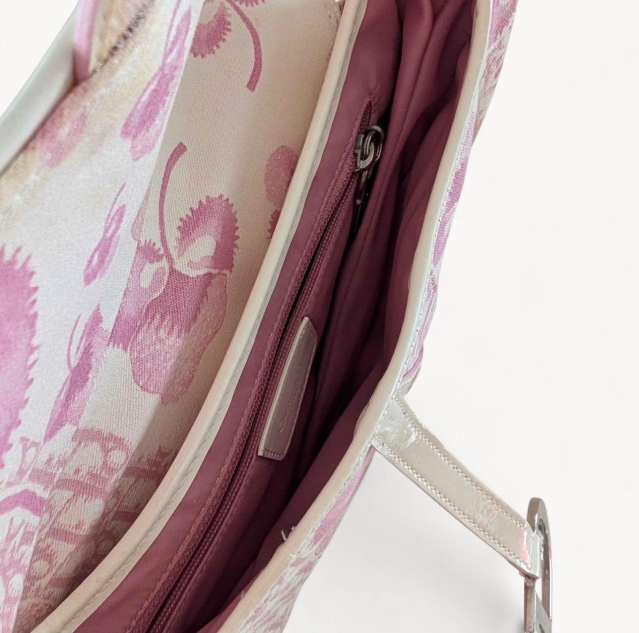 Christian Dior Vintage Girly Cherry Blossom Saddle Bag Rare