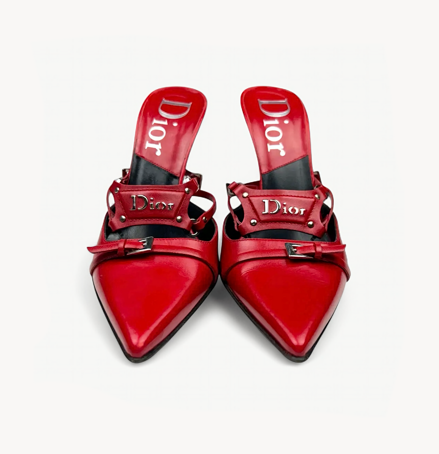 Christian Dior RARE FW 2003 Bondage Red Leather Heels