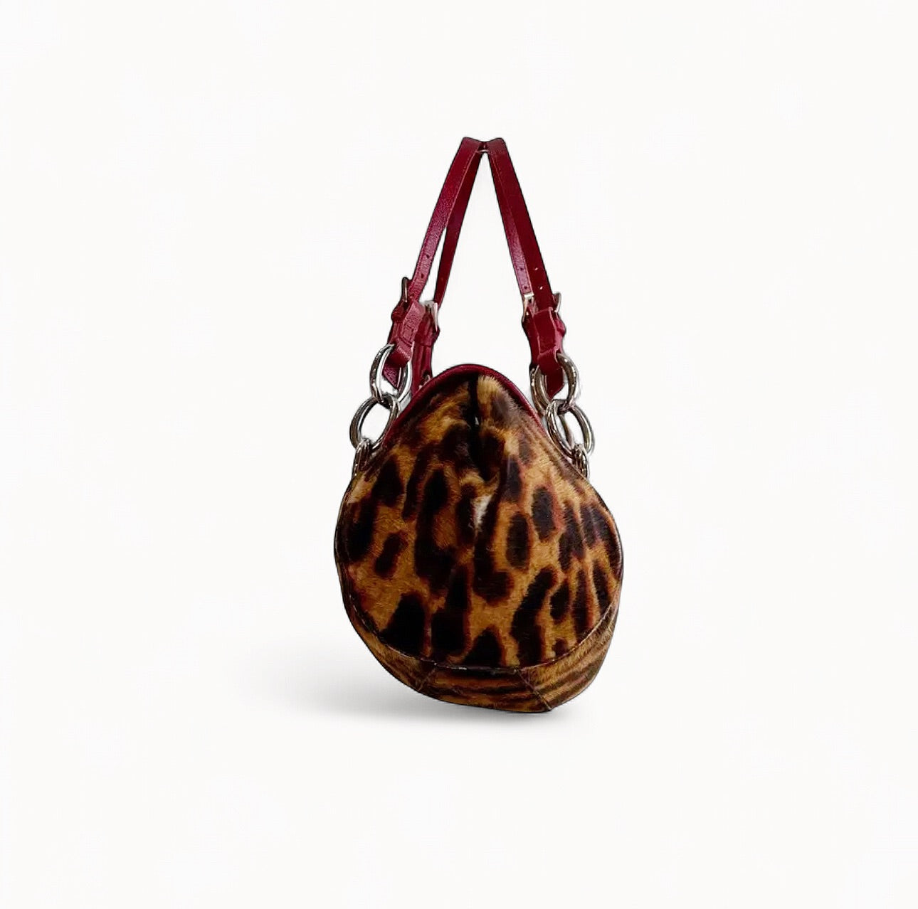 Christian Dior Pony Hair Leopard Print Diva Shoulder Bag