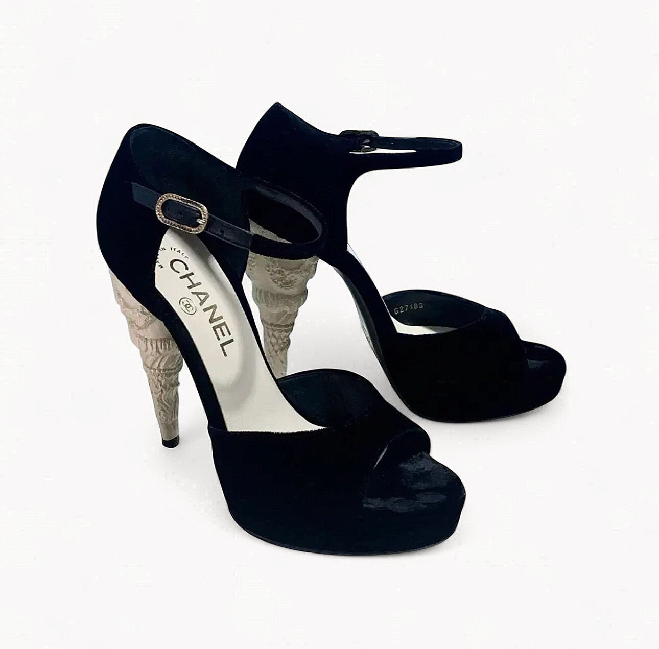 Chanel S 2010 “Wedding Cake” Mary Jane Heels