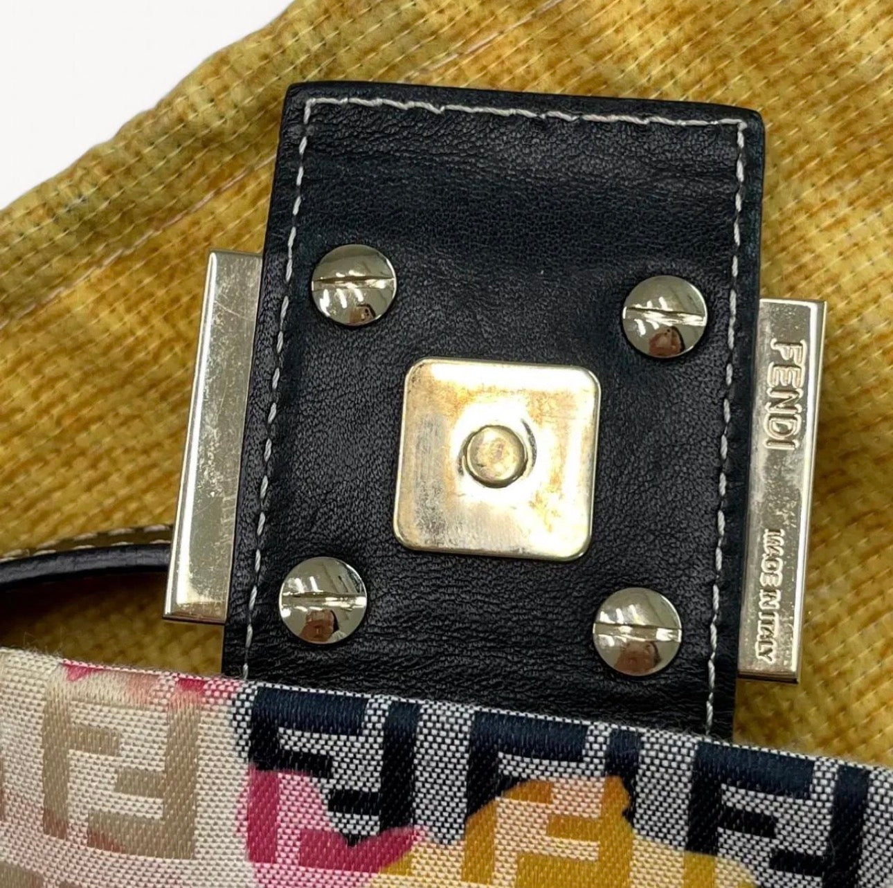 Fendi Floral Zucchino Mamma Baguette Shoulder Bag