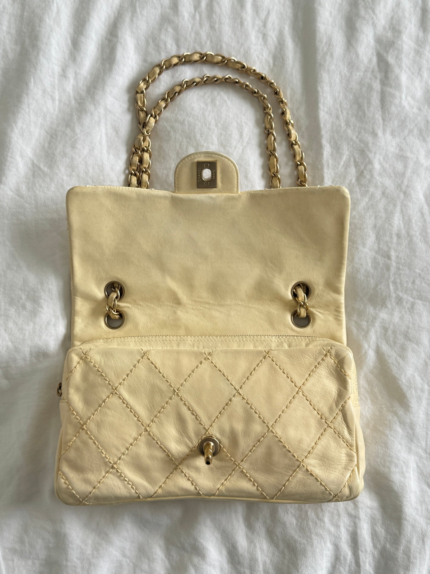 Chanel Quilted Camellia Patchwork Timeless Flap Bag