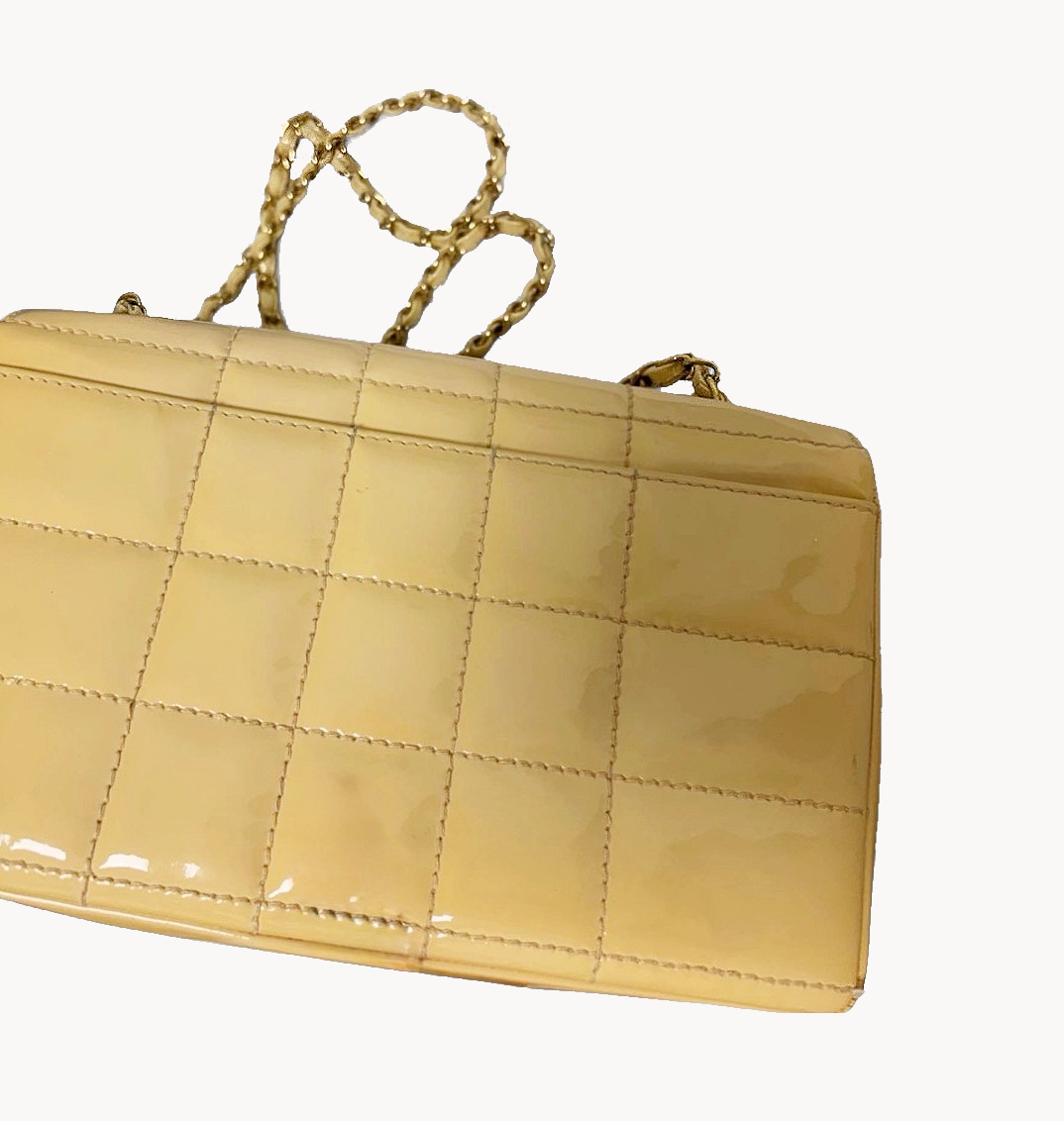 Chanel Yellow Chocolate Bar Quilted Flap Bag
