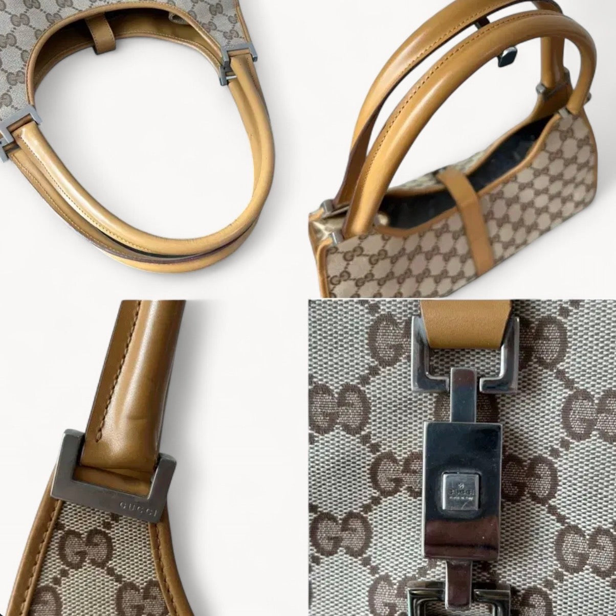 Gucci 2000s GG Monogram Canvas Jackie Handbag