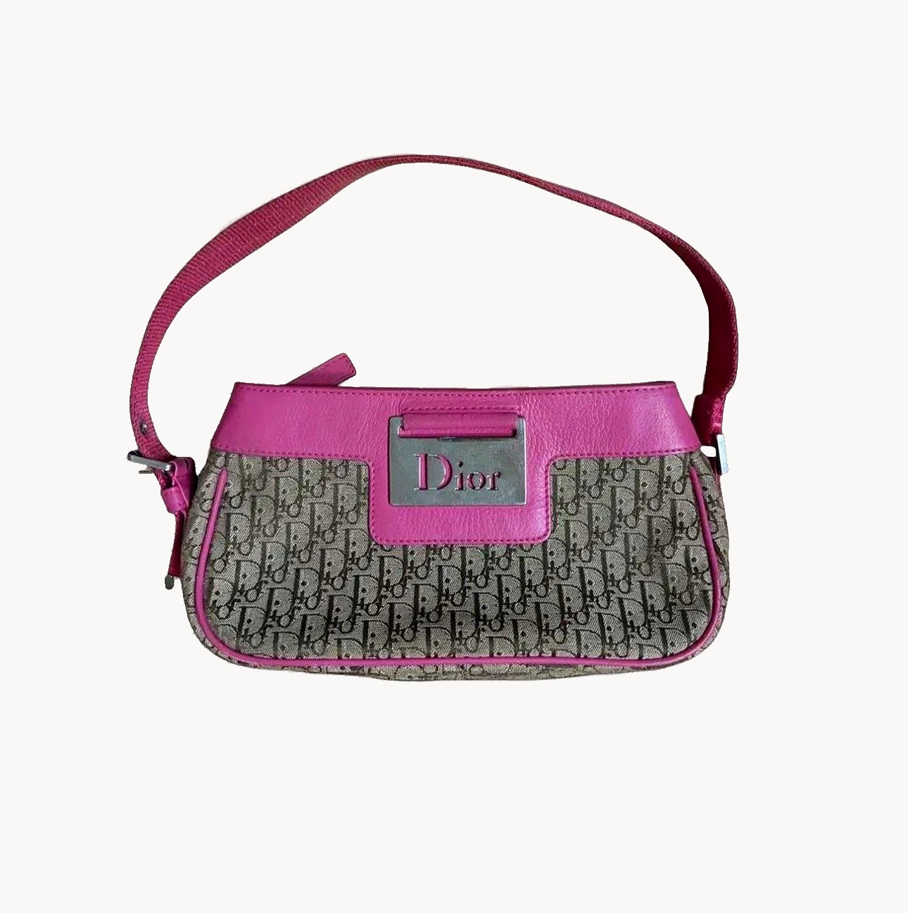 Christian Dior 2005 Monogram Street Chic Pink & Beige Bag
