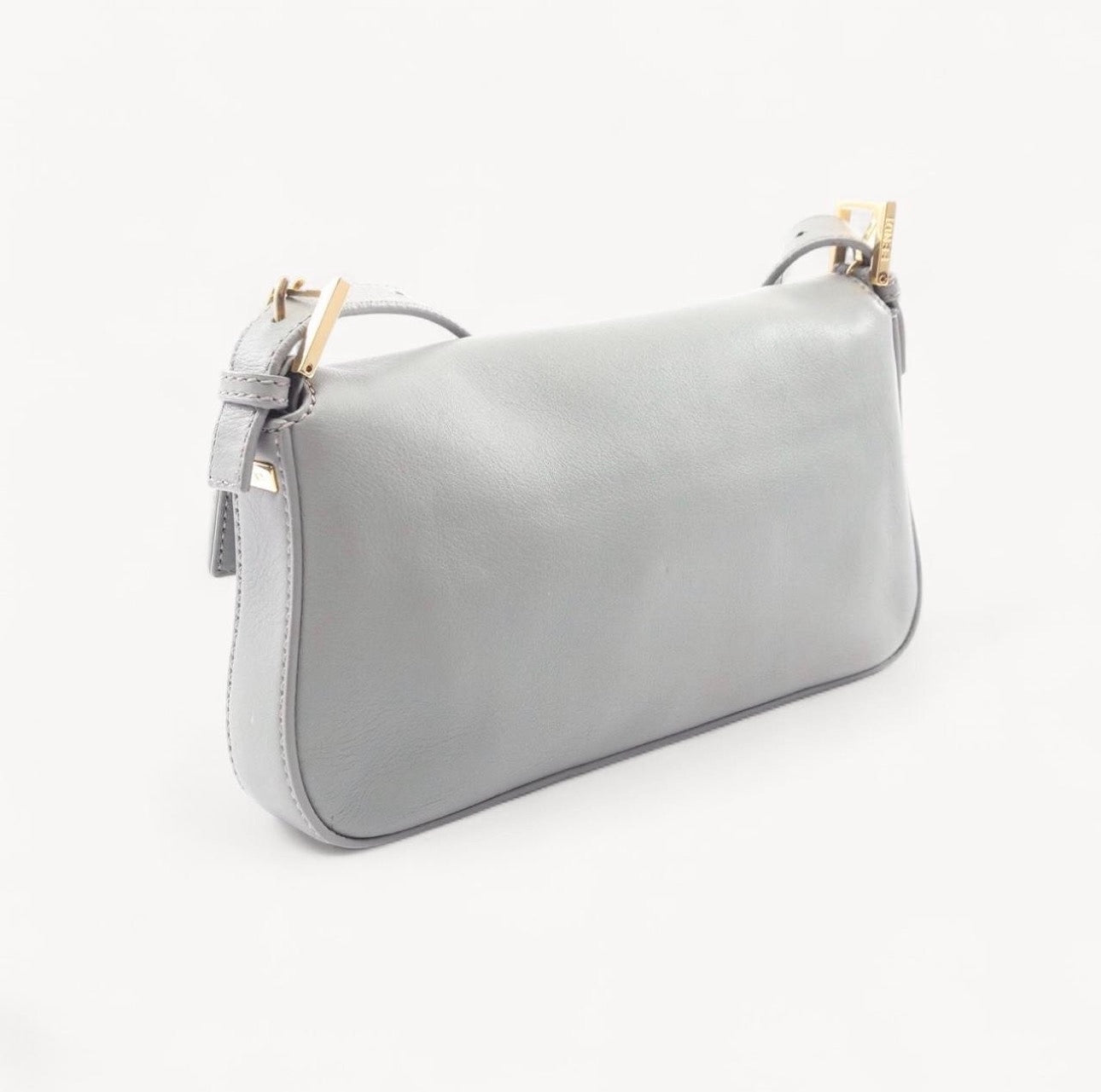 Fendi 2013 Gray Leather Baguette Bag