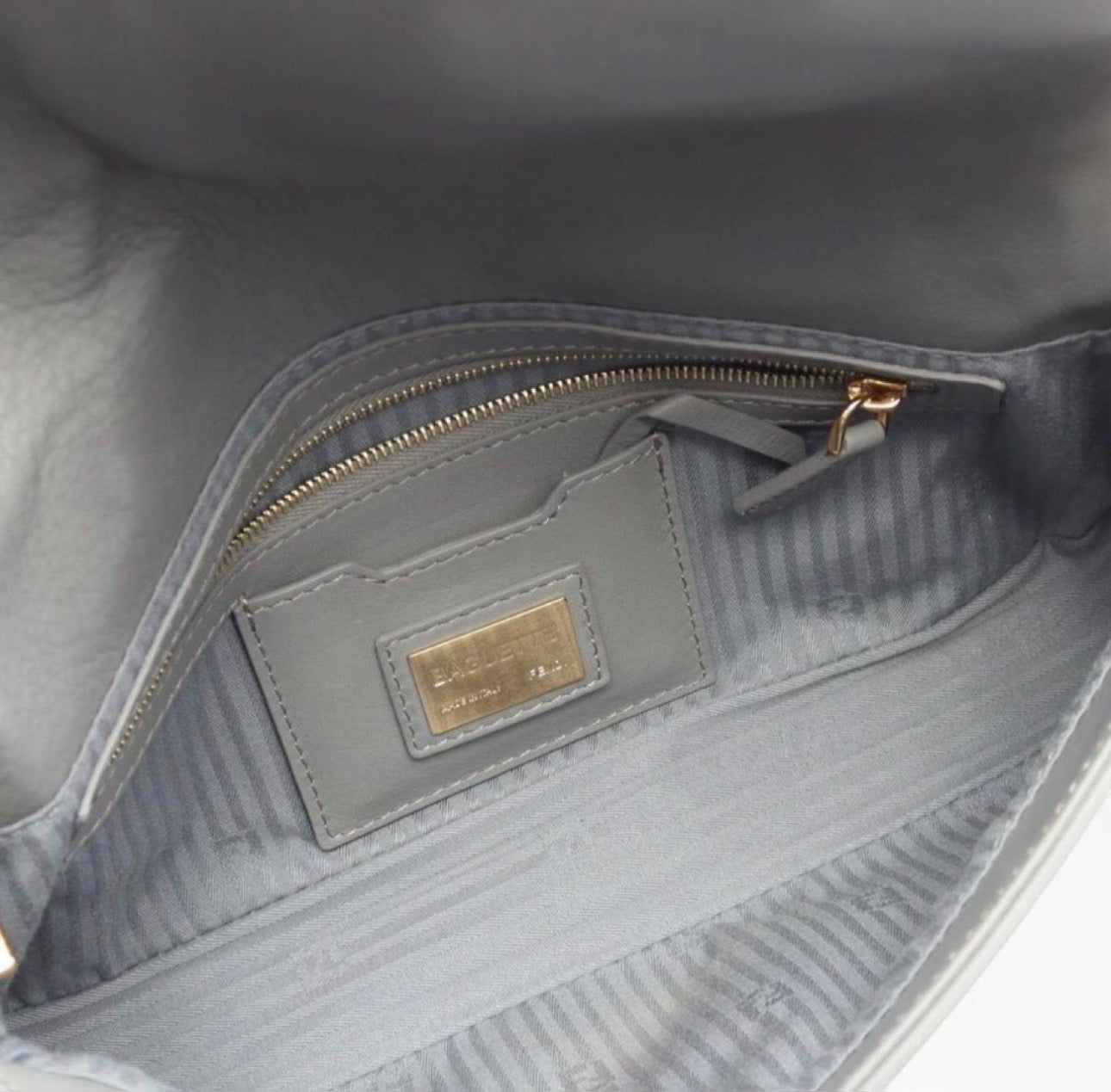 Fendi 2013 Gray Leather Baguette Bag