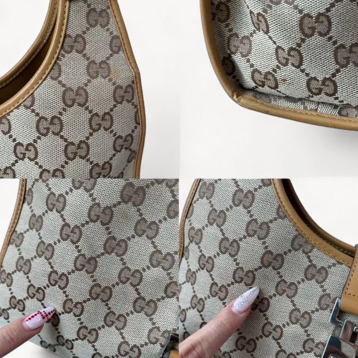 Gucci 2000s GG Monogram Canvas Jackie Handbag