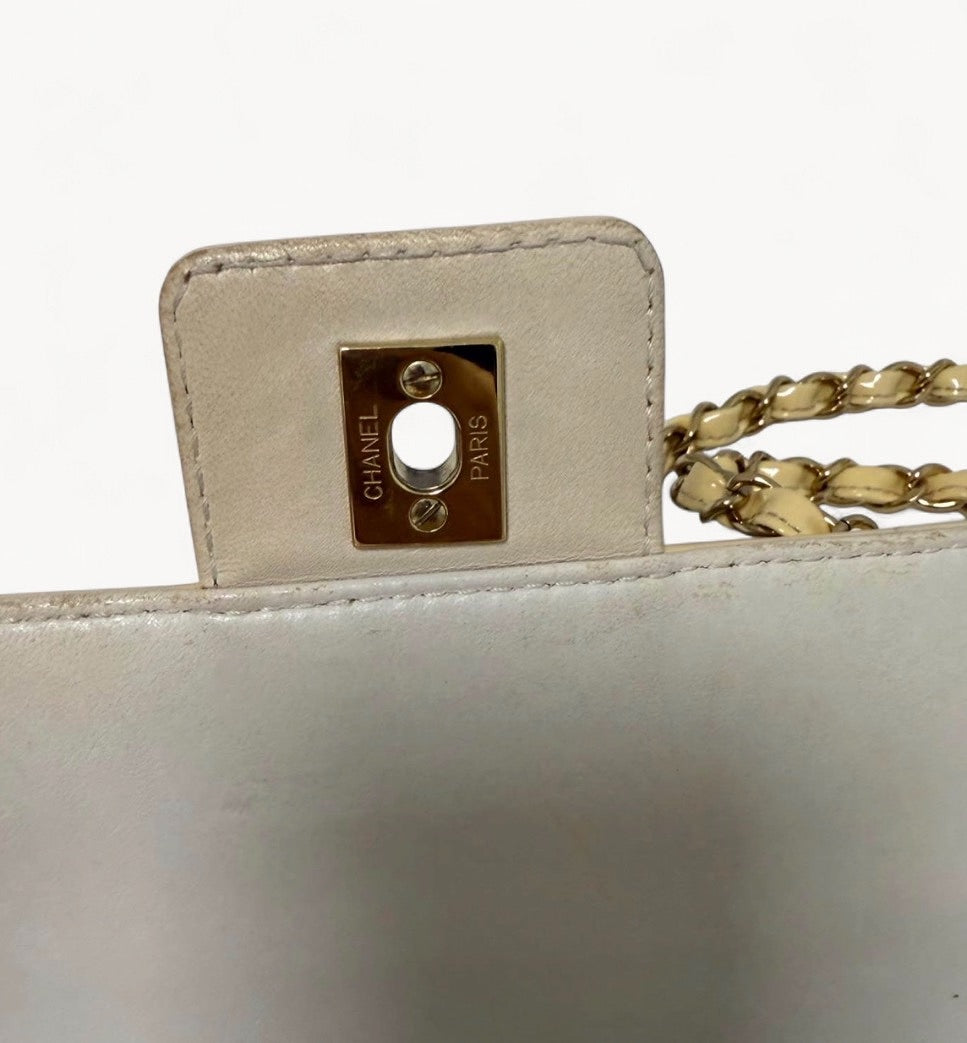 Chanel Yellow Chocolate Bar Quilted Flap Bag
