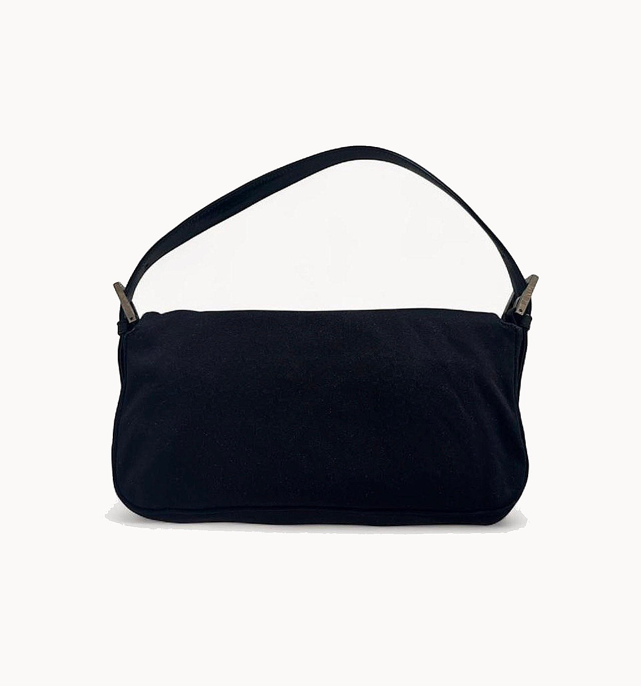 Fendi Neoprene Nylon Black Baguette Bag