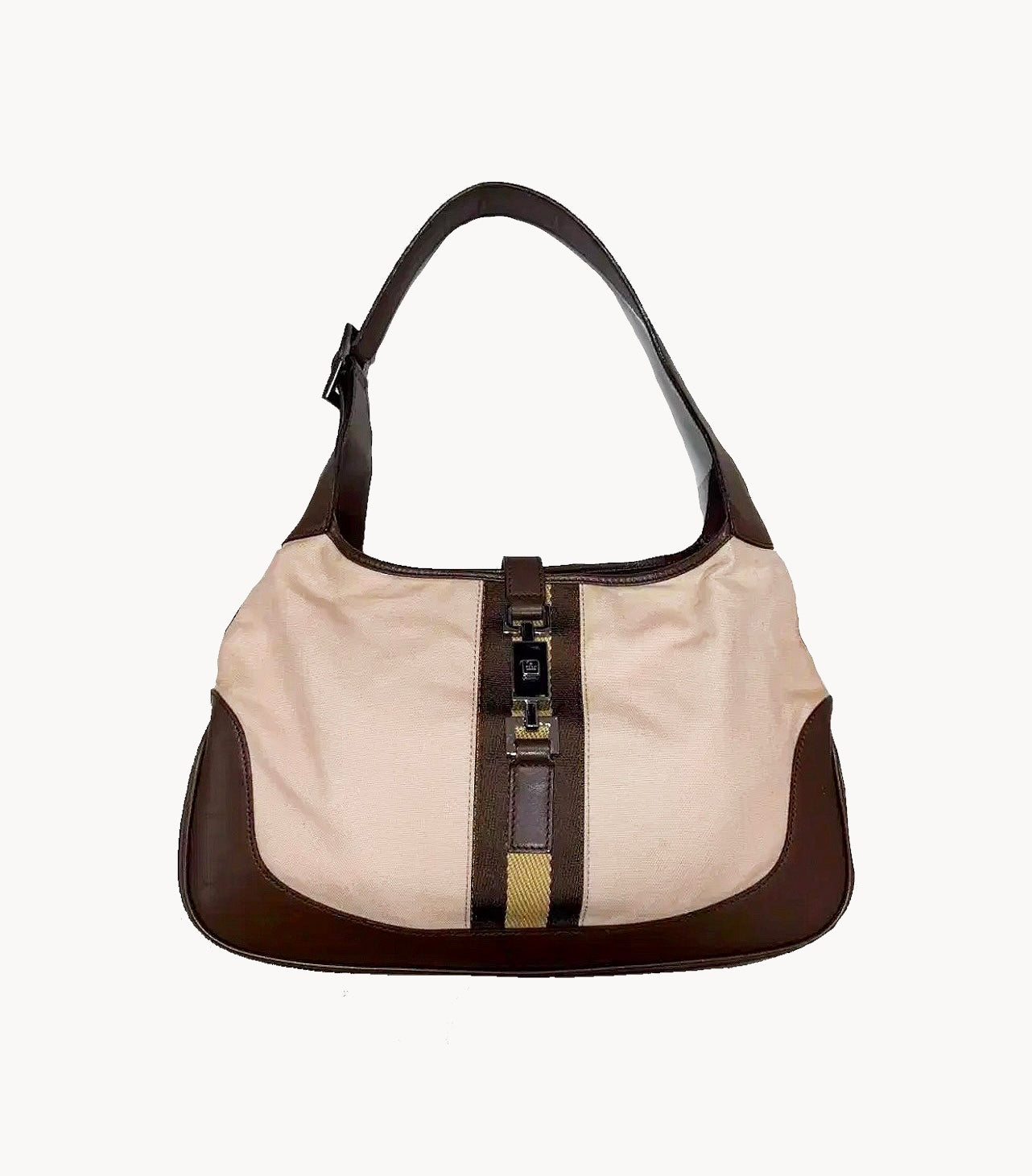 Gucci Brown & Pink Jackie 1961 Hobo Shoulder Bag