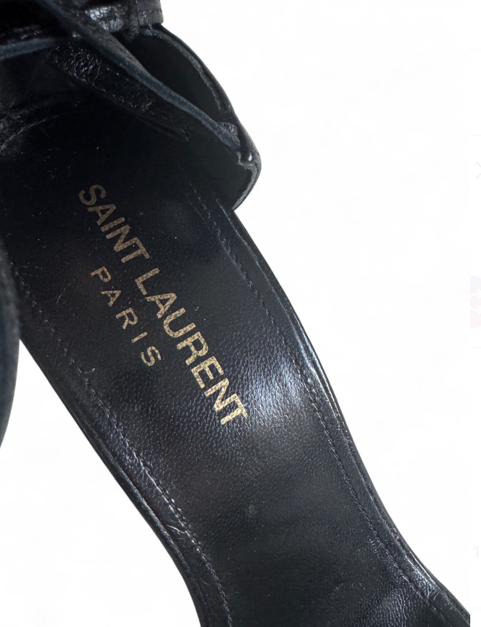 Yves Saint Laurent 2018 Runway Talitha Leather Ankle-Wrap Heels