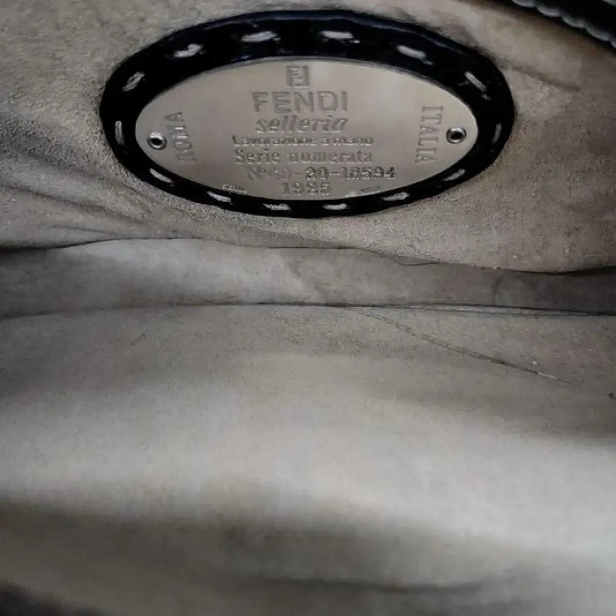 Fendi 2008 RARE Black Iridescent Mink Fur and Leather Selleria Baguette Bag