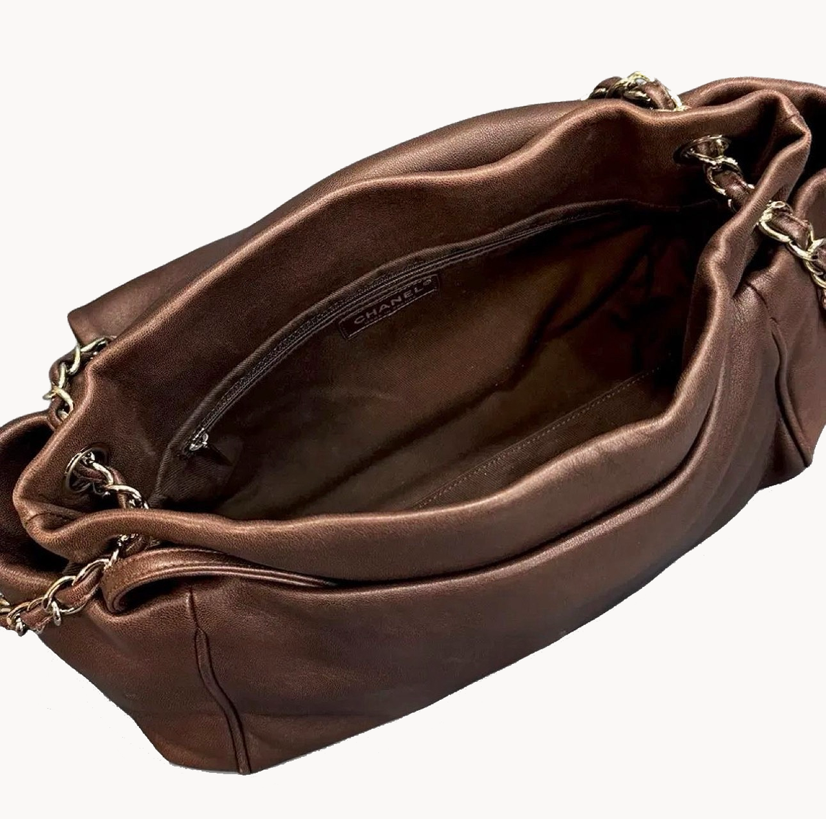 Chanel Rare Brown Lambskin CC Flap Bag