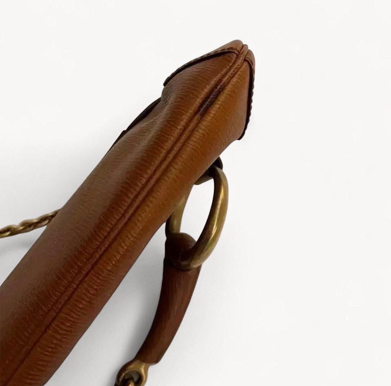 Gucci Horsebit 1955 Camel Leather Chain Shoulder Bag