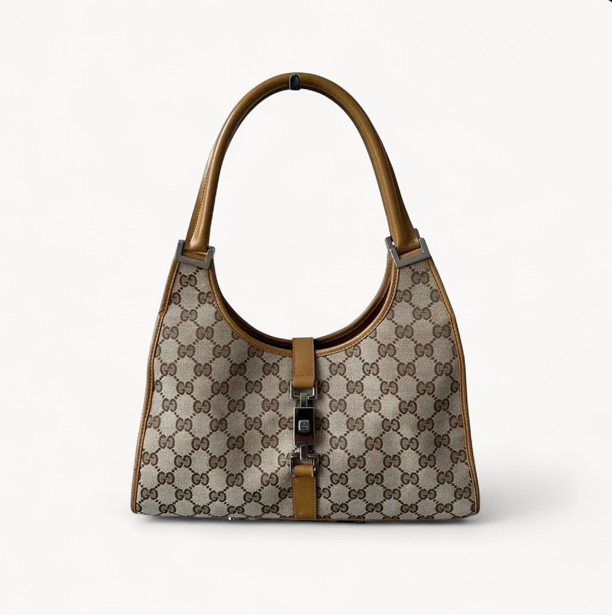 Gucci 2000s GG Monogram Canvas Jackie Handbag