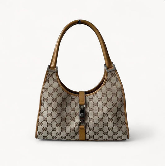 Gucci 2000s GG Monogram Canvas Jackie Handbag