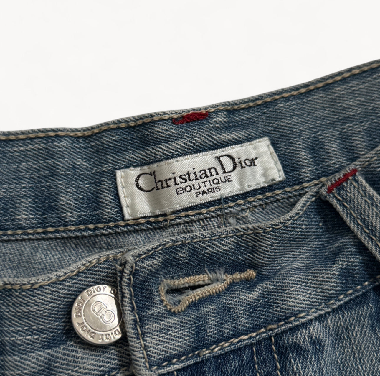 Christian Dior Heart Embroidered Jeans