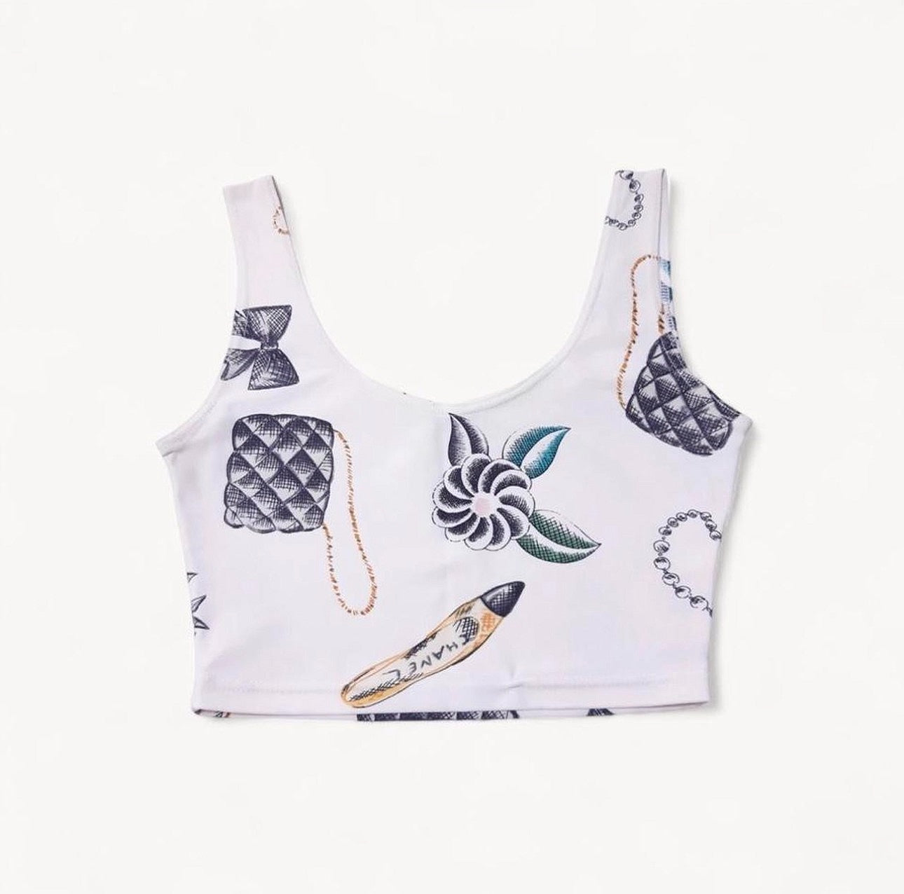 Chanel 1996 Icon Print Set (Top + Shorts)
