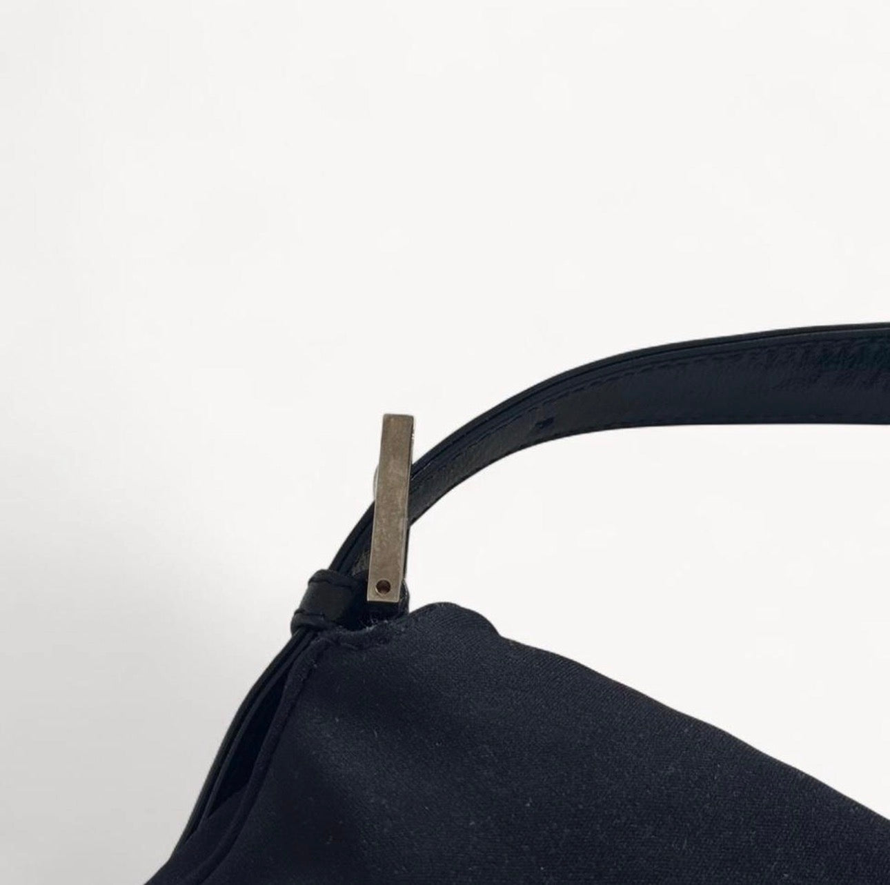 Fendi Neoprene Nylon Black Baguette Bag