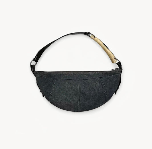 Saint Laurent 2003 Archive Mombasa Denim Horn Bag