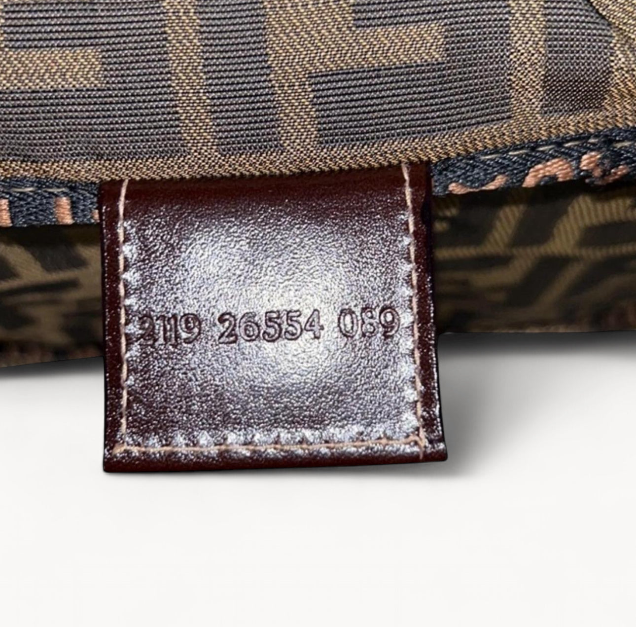 Fendi Zucca canvas vanity pouch in black and brown
