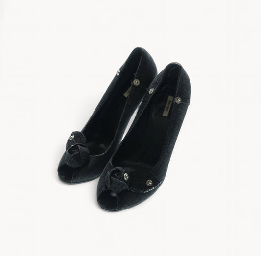 Miu Miu Denim Rose Detailing Pumps