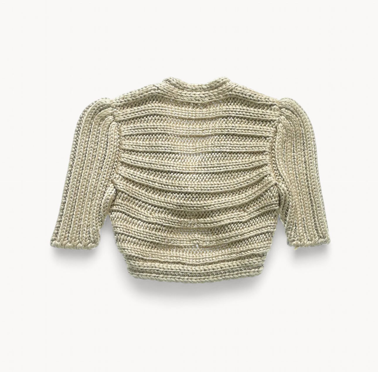 Gucci Spring 2006 Cropped Ivory Silk Knit Top
