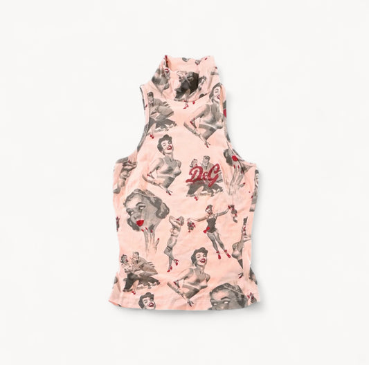 Dolce & Gabbana Rare Archival Print Sleeveless Top