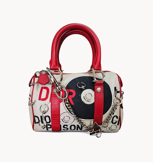 Christian Dior 2004 Hardcore Pierced Boston Bag