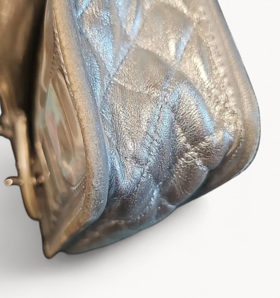 Chanel Limited Edition 2008 Resort Ice Cube Classic Flap Bag in Metallic Silver PVC