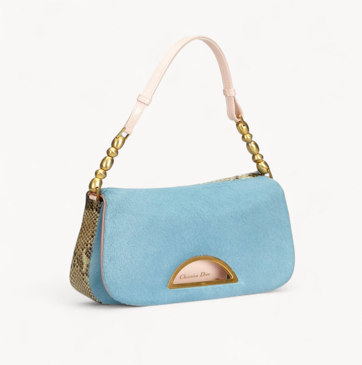 Christian Dior Harako Python Malice Pearl Shoulder Bag