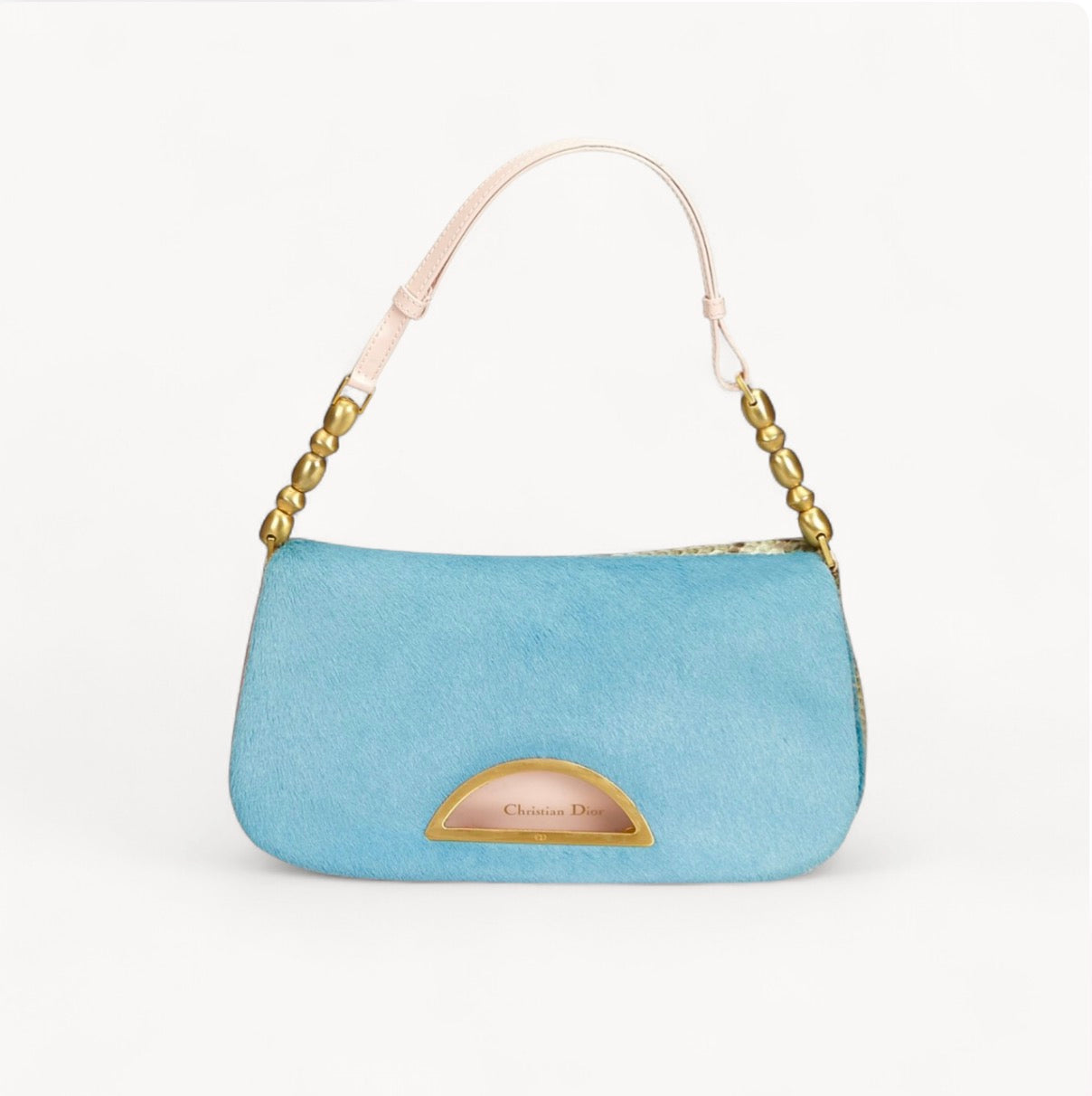 Christian Dior Harako Python Malice Pearl Shoulder Bag