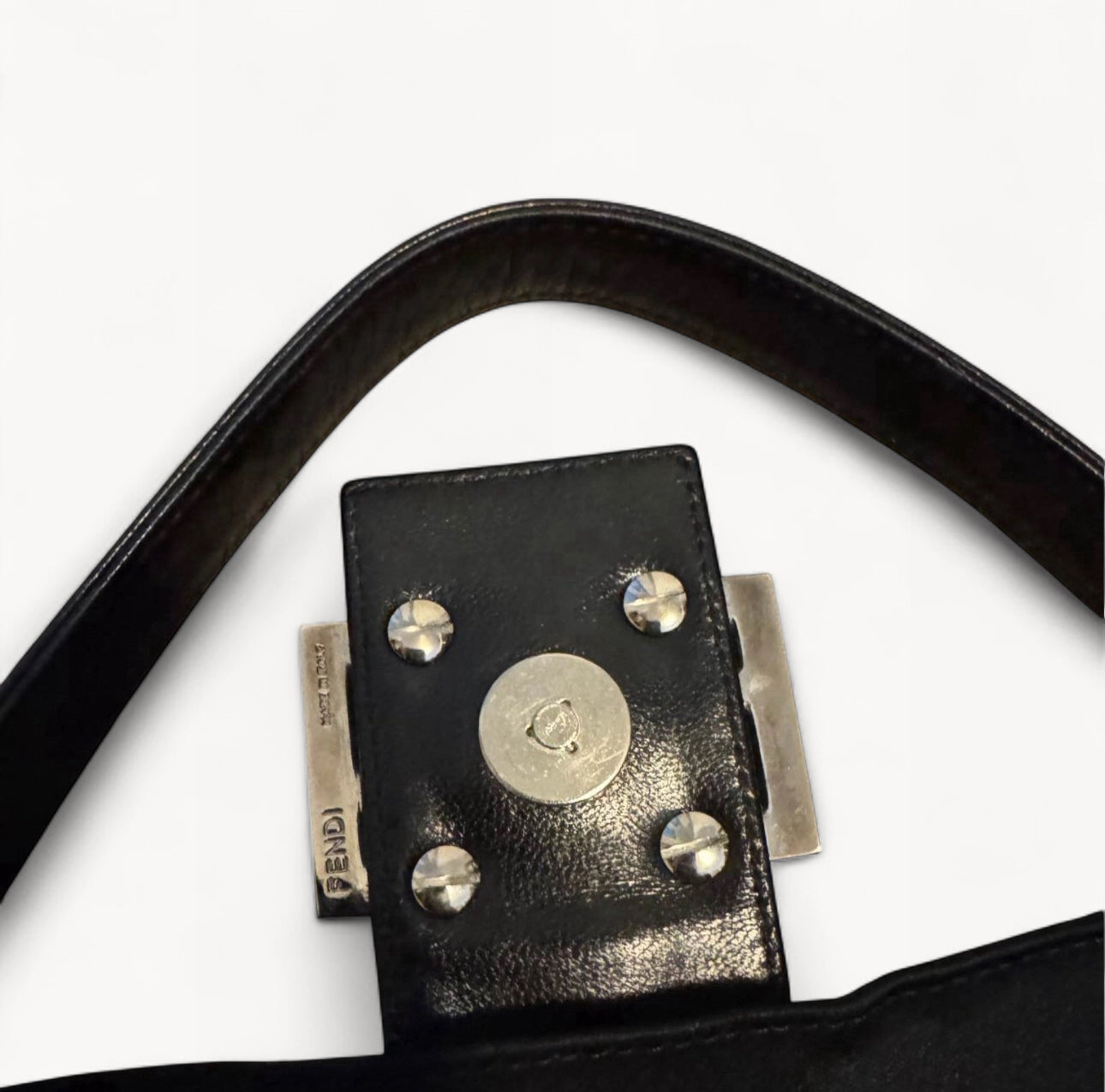 Fendi Black Neoprene Baguette Bag