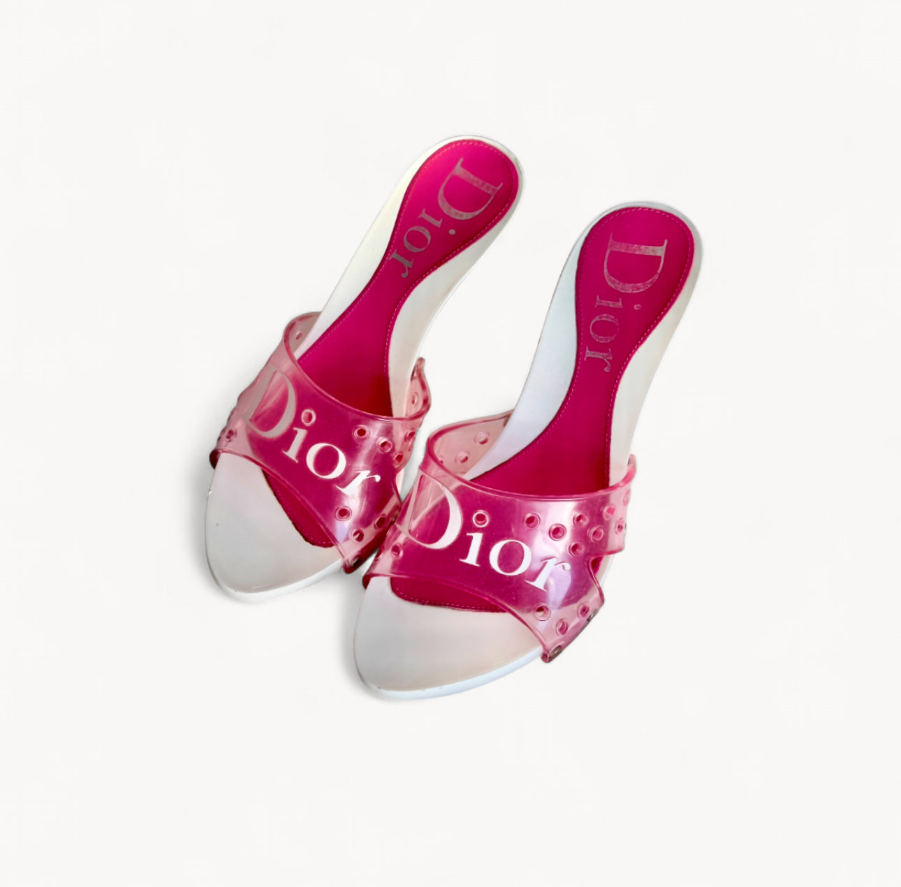 Dior Rare Pink PVC Mules