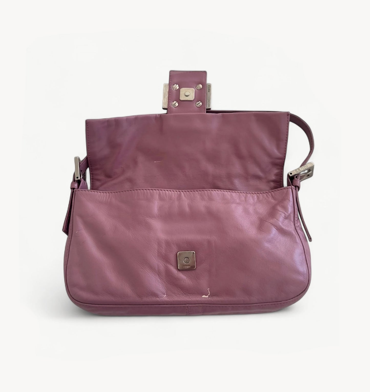 Fendi Dusty Rose Leather Baguette Bag