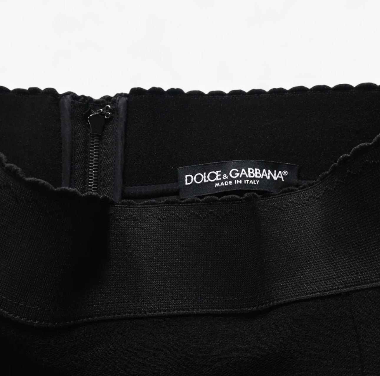 Dolce & Gabbana Sculpted Black Skirt