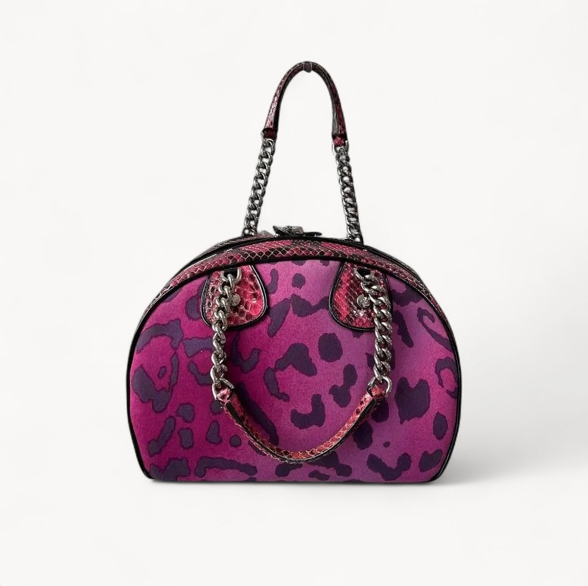 Christian Dior 2004 Multicolour Limited Edition Python Gambler Dice Bowler Bag