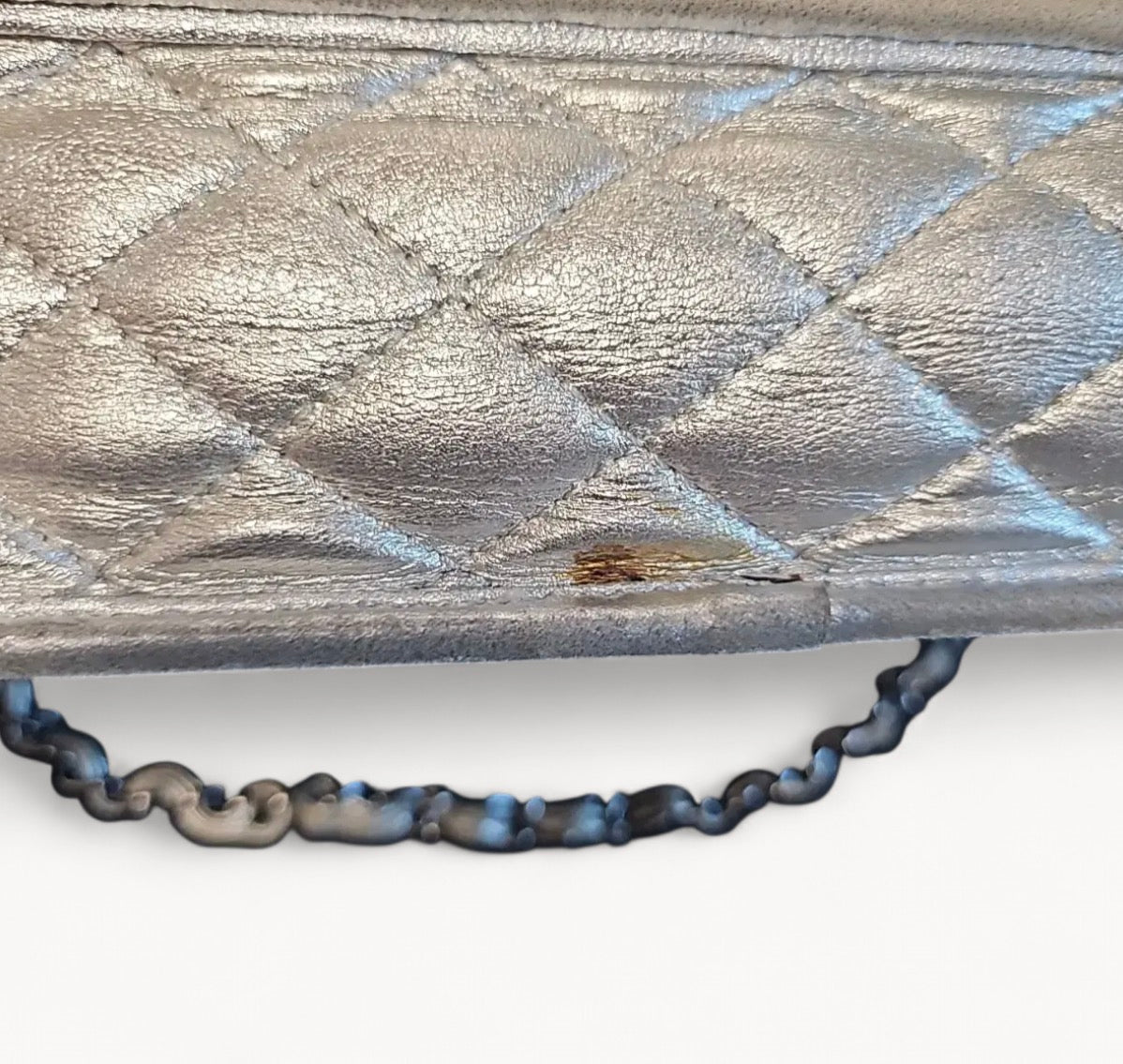 Chanel Limited Edition 2008 Resort Ice Cube Classic Flap Bag in Metallic Silver PVC